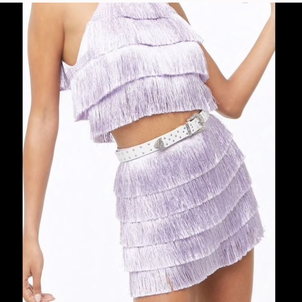 Lavender Fringe Set